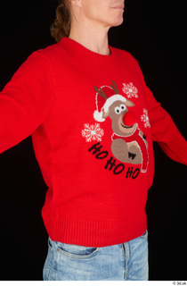 Ricky Rascal casual dressed red sweater upper body 0008.jpg